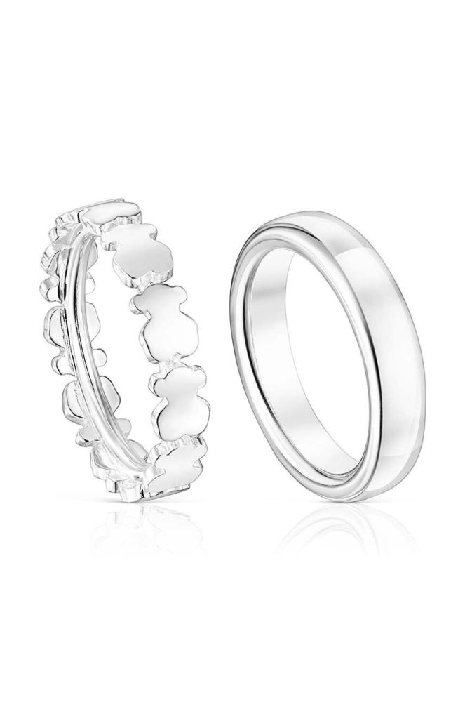 Срібний перстень Tous 2-pack колір срібний (3236632)