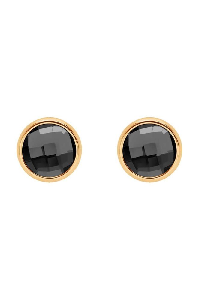 Позолочені сережки Lilou One колір чорний (3345144)