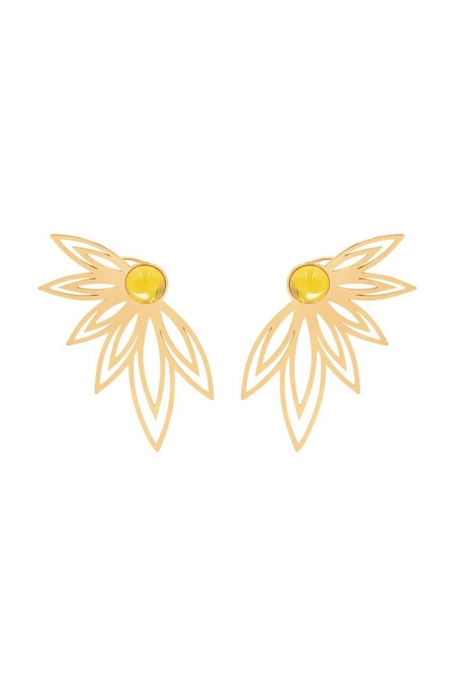 Позолочені сережки Lilou Sunshine колір золотий (3348183)