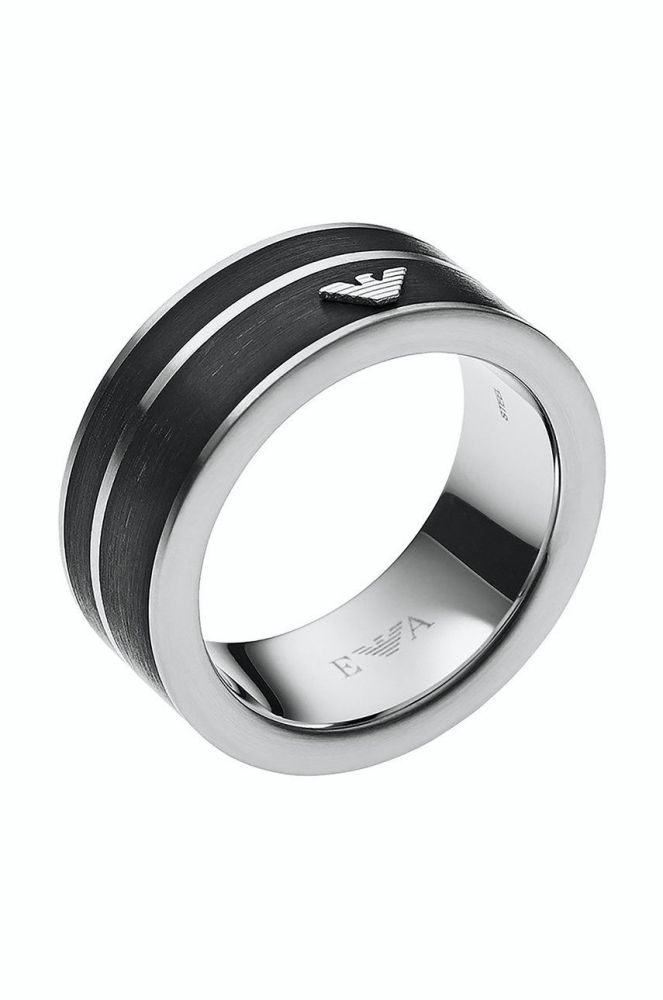 Перстень Emporio Armani чоловічий колір срібний (2760941)