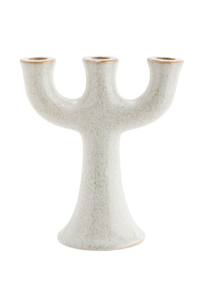 Madam Stoltz Декоративний свічник колір білий (2705385)