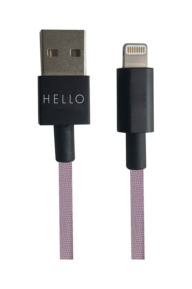 Design Letters Кабель для зарядки USB-C Lightning 1 m колір фіолетовий (2562024)