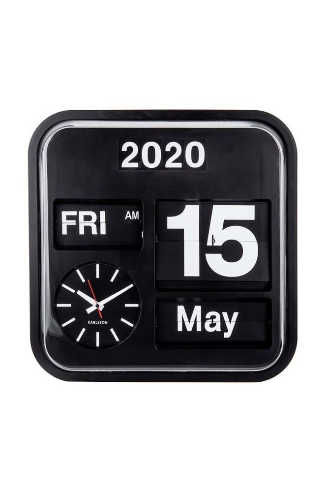 Настінний годинник Karlsson колір чорний (2878688)