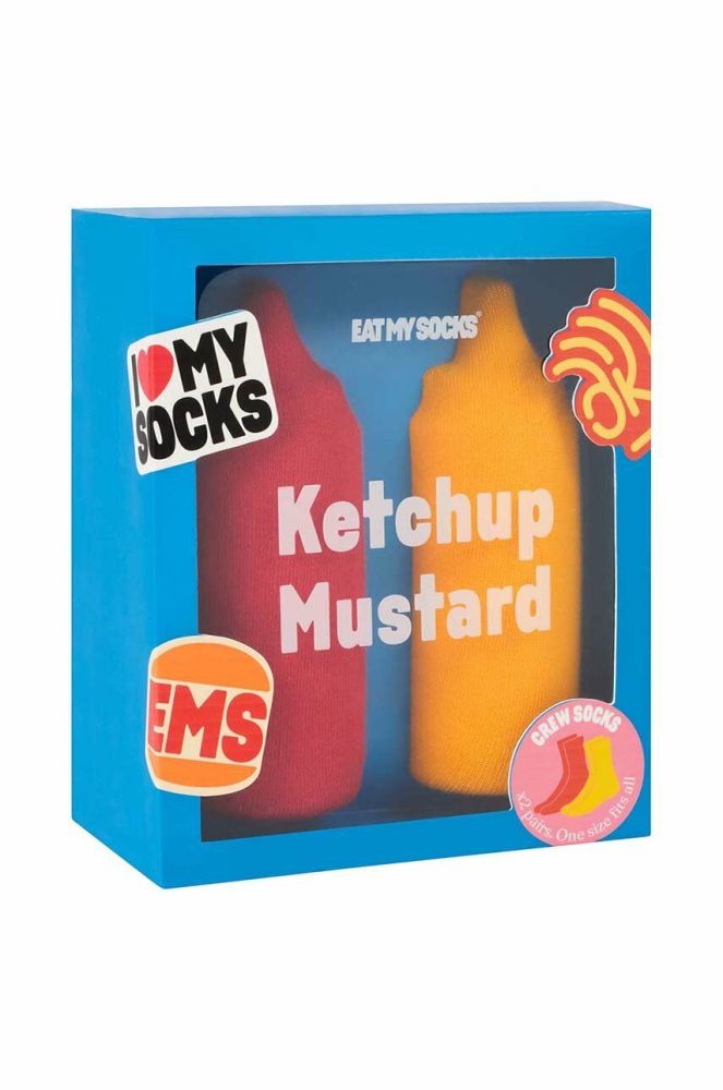Шкарпетки Eat My Socks Ketchup & Mustard 2-pack колір барвистий