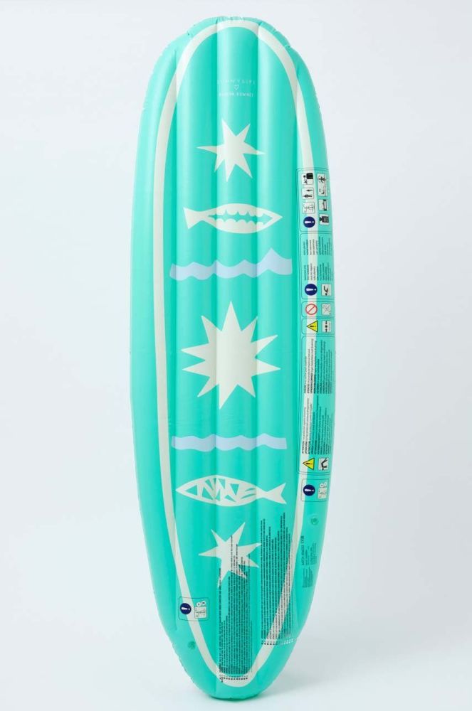 Надувний матрац для плавання SunnyLife De Playa Esmerald колір бірюзовий