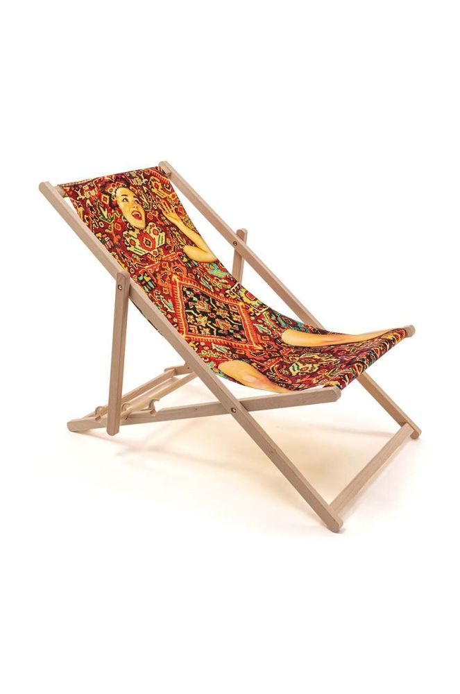 Шезлонг Seletti Chair Lady On Carpet колір барвистий