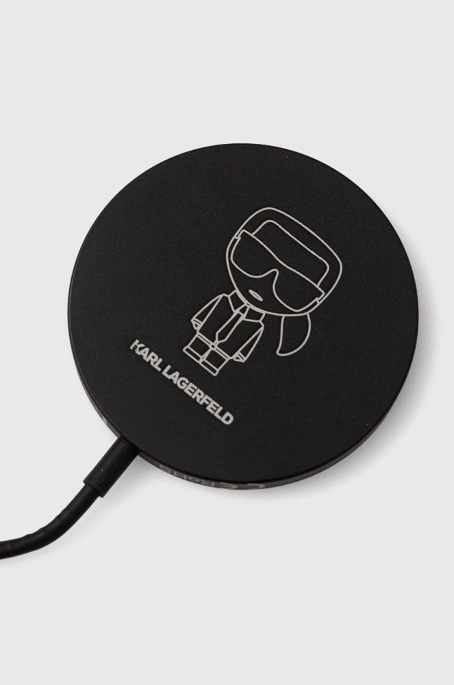 Індуктивний зарядний пристрій Karl Lagerfeld 15W MagSafe колір чорний