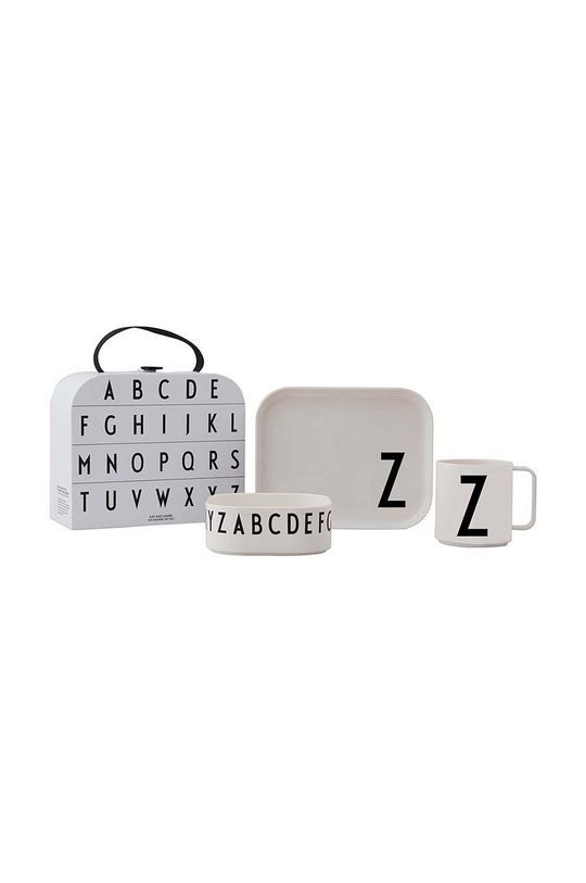 Дитячий набір для сніданку Design Letters Classics in a suitcase Z 4-pack колір білий