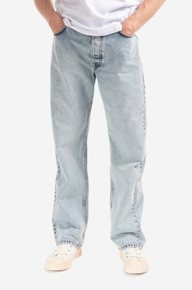 Бавовняні джинси Wood Wood Al Rigid Denim Straight Fit 12225804.7051-OFFWHIT колір блакитний (3580743)