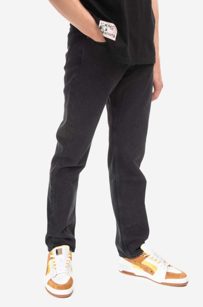 Бавовняні джинси Wood Wood Sol Rigid Denim Slim Fit 12235803.7051-BLACK колір чорний