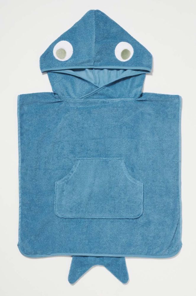 Дитячий пляжний рушник SunnyLife Shark Tribe колір блакитний