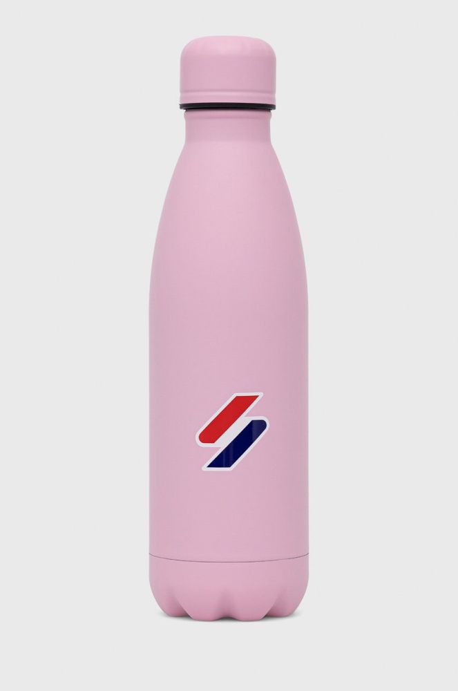 Пляшка Superdry колір рожевий