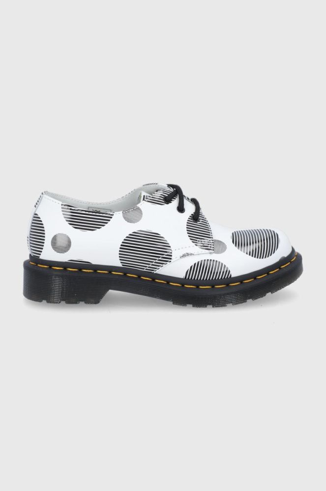 Шкіряні туфлі Dr. Martens 1461 жіночі колір білий на плоскому ходу 26877101-White.Blac