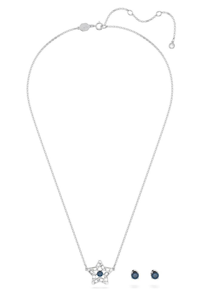 Кольє і сережки Swarovski колір срібний (2637525)