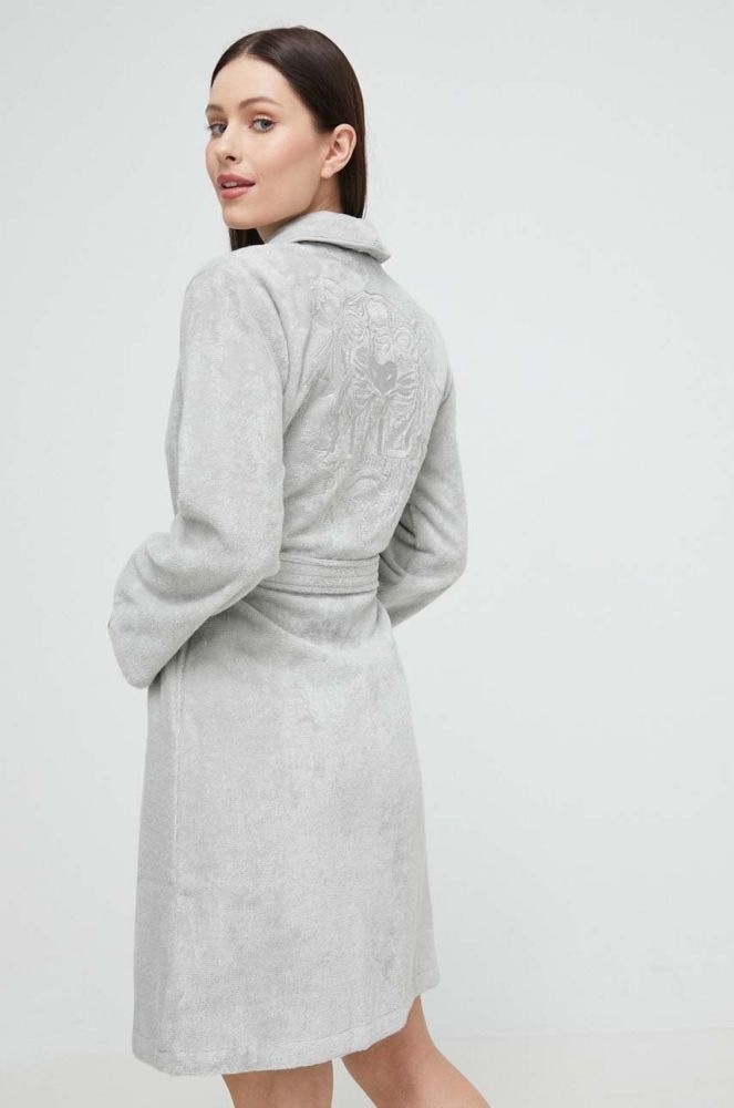 Бавовняний халат Kenzo колір сірий (3236936)