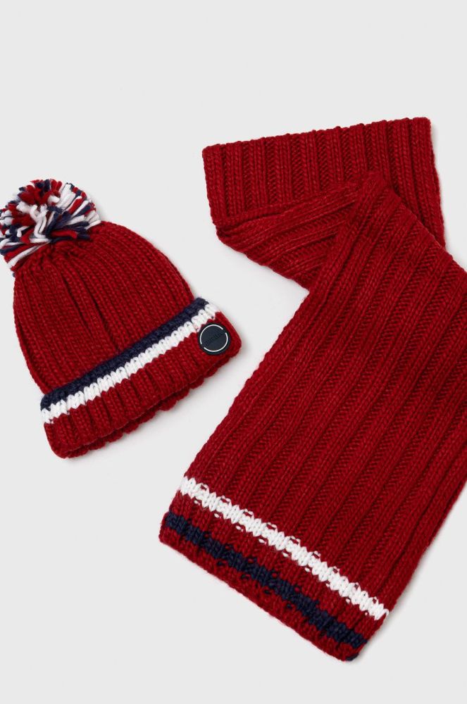 Дитяча шапка і шарф Birba&Trybeyond колір червоний