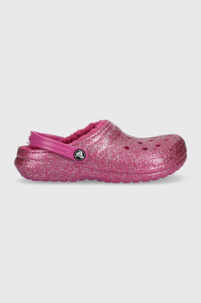 Дитячі шльопанці Crocs колір рожевий (2697918)