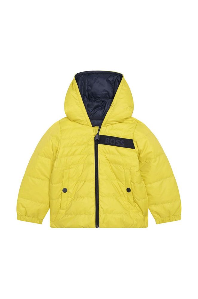 Дитяча двостороння пухова куртка BOSS колір жовтий (2698120)