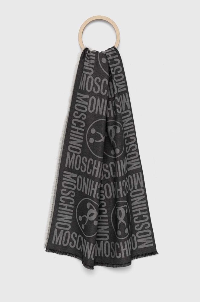 Хустка Moschino чоловіча колір сірий візерунок