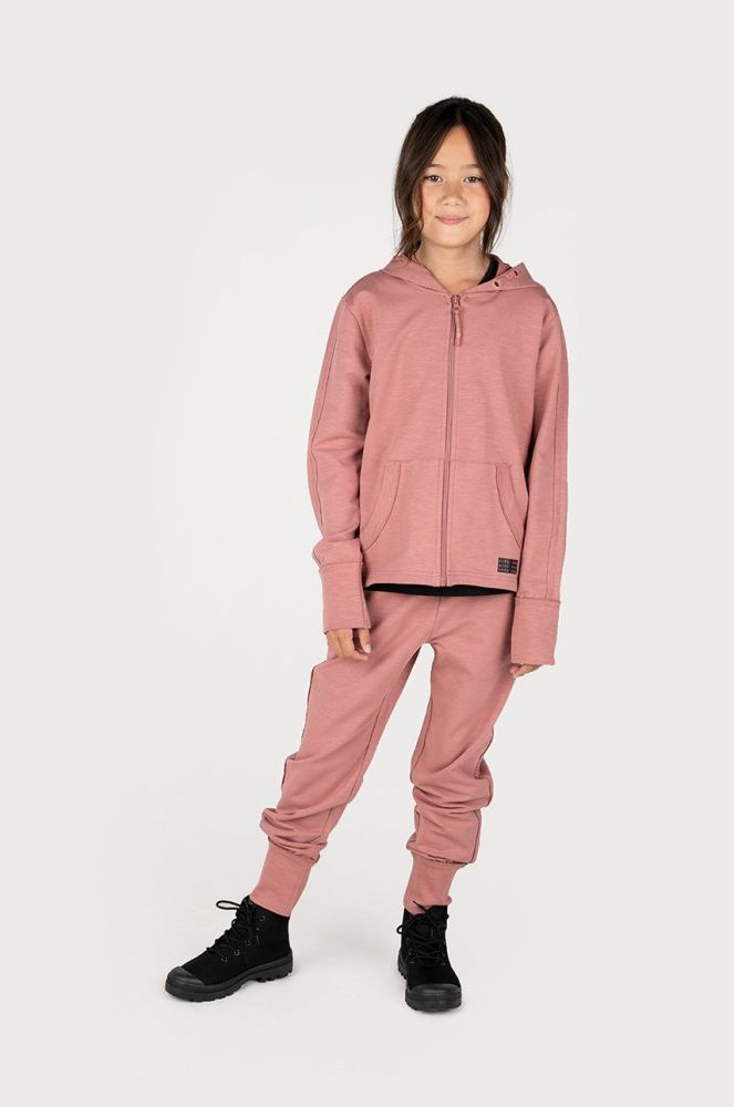 Дитячі спортивні штани Coccodrillo колір рожевий однотонні (2553003)