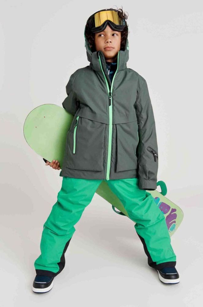 Дитячі штани Reima колір зелений