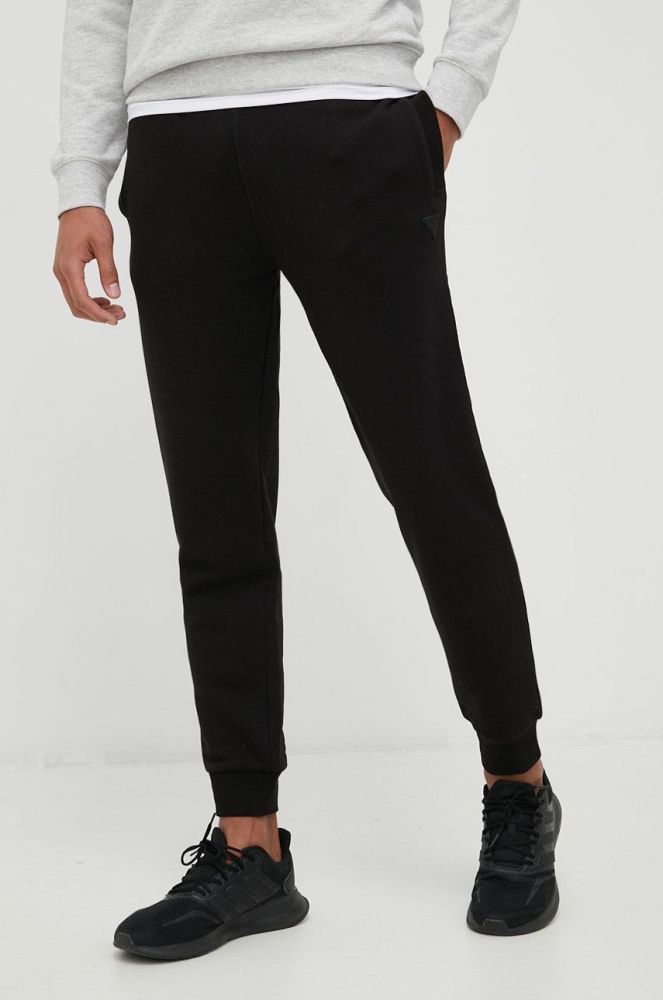 Спортивні штани Guess чоловічі колір чорний однотонні (2464585)