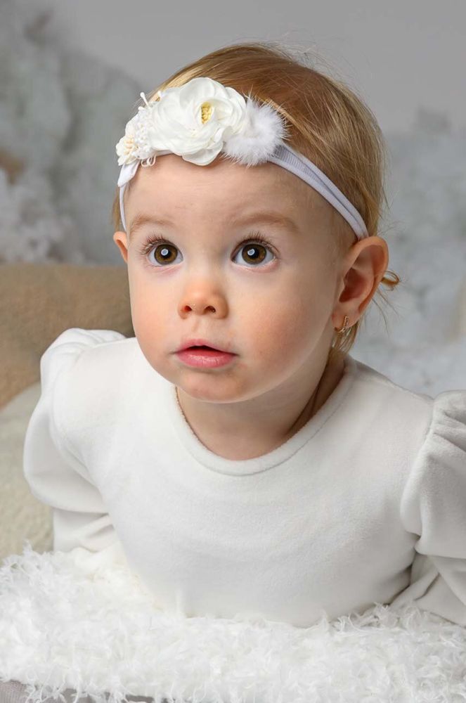 Дитяча гумка для волосся Jamiks колір білий (3406864)