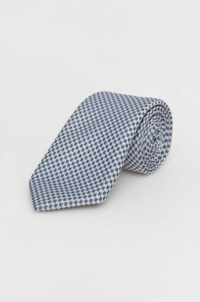 Краватка з домішкою шовку BOSS колір блакитний (3378869)