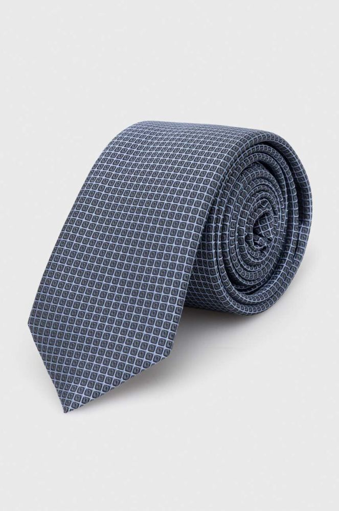 Краватка з домішкою шовку HUGO колір блакитний (3353653)