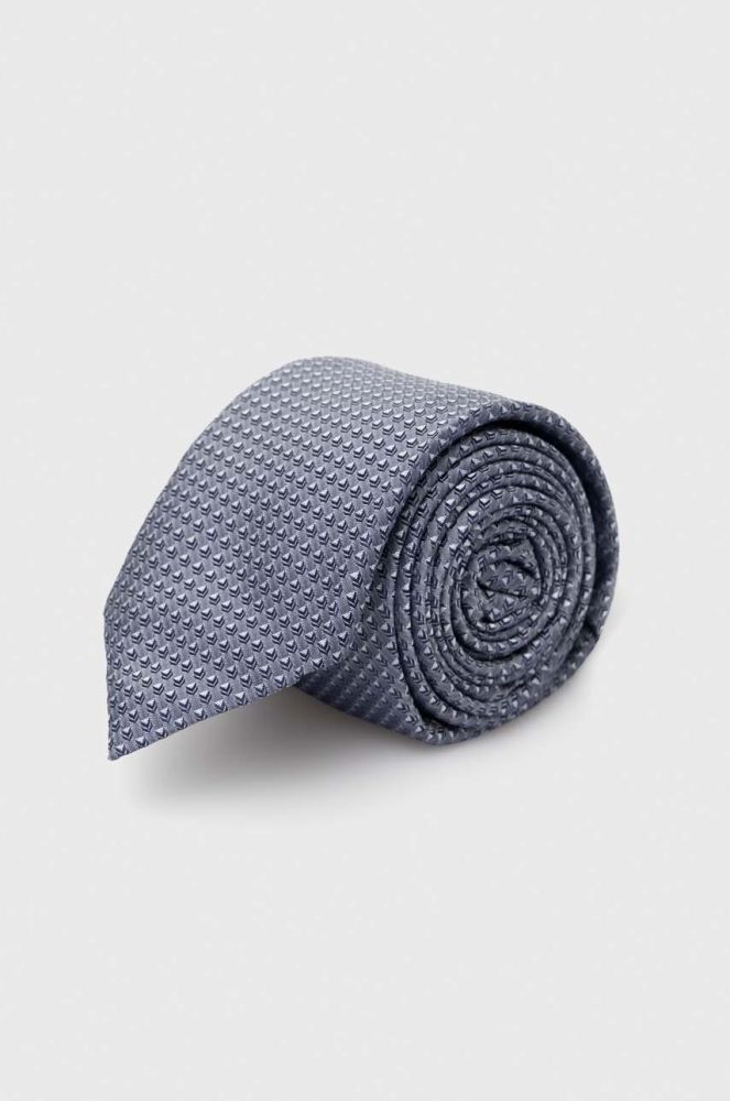 Шовковий галстук HUGO колір блакитний (3362239)