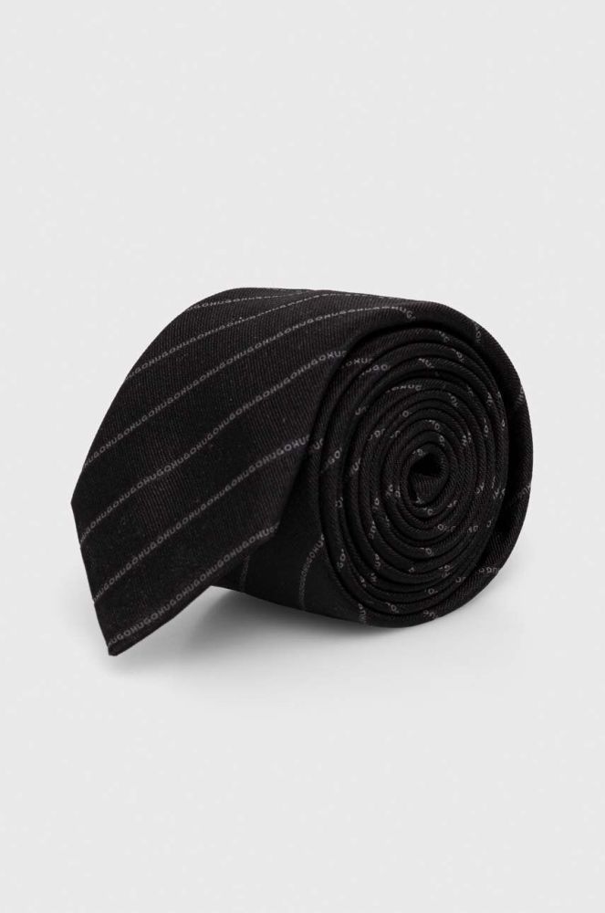 Шовковий галстук HUGO колір чорний (3597078)