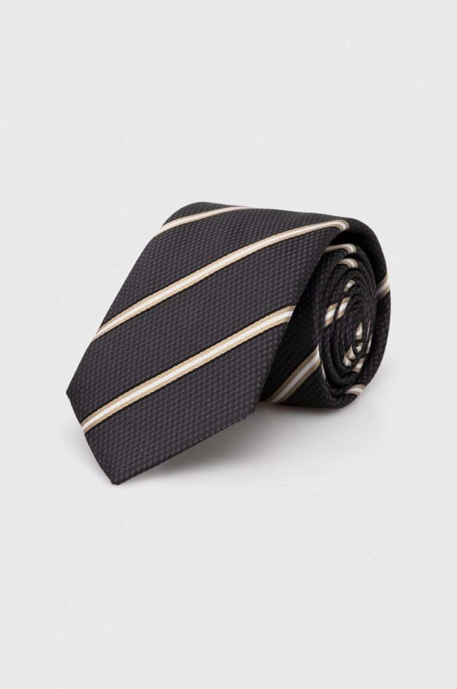 Шовковий галстук BOSS колір сірий (3484968)
