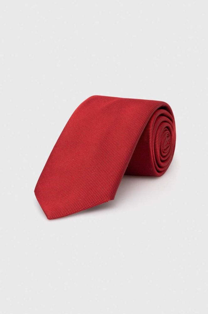 Шовковий галстук BOSS колір червоний