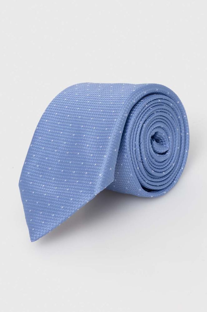 Шовковий галстук BOSS колір блакитний (3495895)