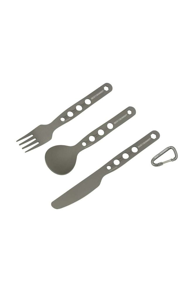 Туристичний набір столових приборів Sea To Summit AlphaSet Cutlery Set колір сірий