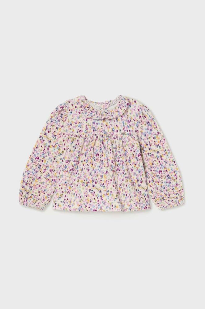 Блузка для немовлят Mayoral колір фіолетовий візерунок