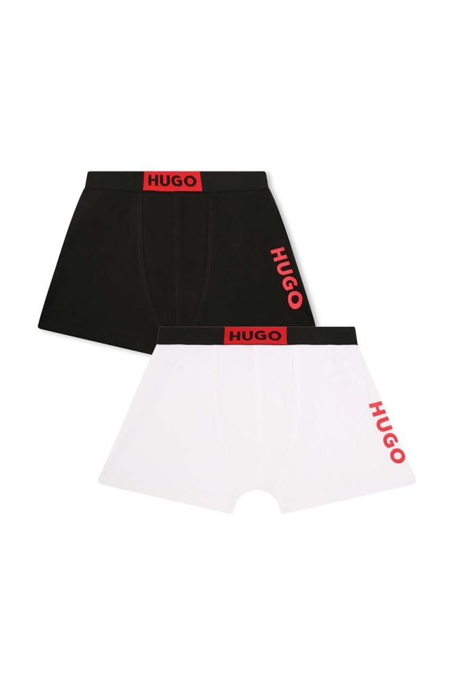 Дитячі боксери HUGO 2-pack колір чорний (3423510)
