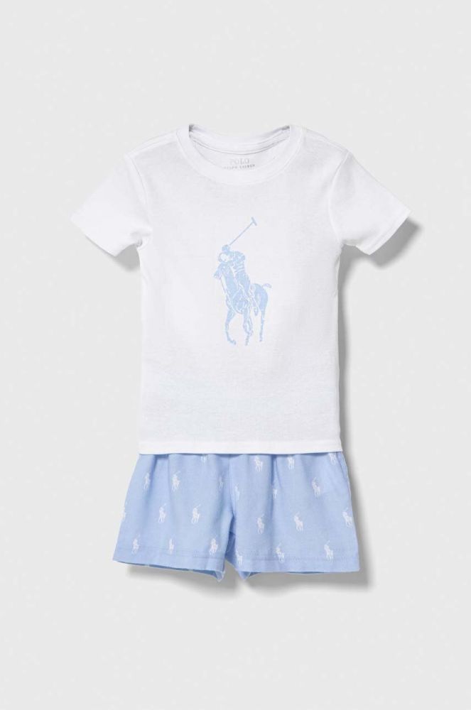 Дитяча піжама Polo Ralph Lauren візерунок колір блакитний (3584998)
