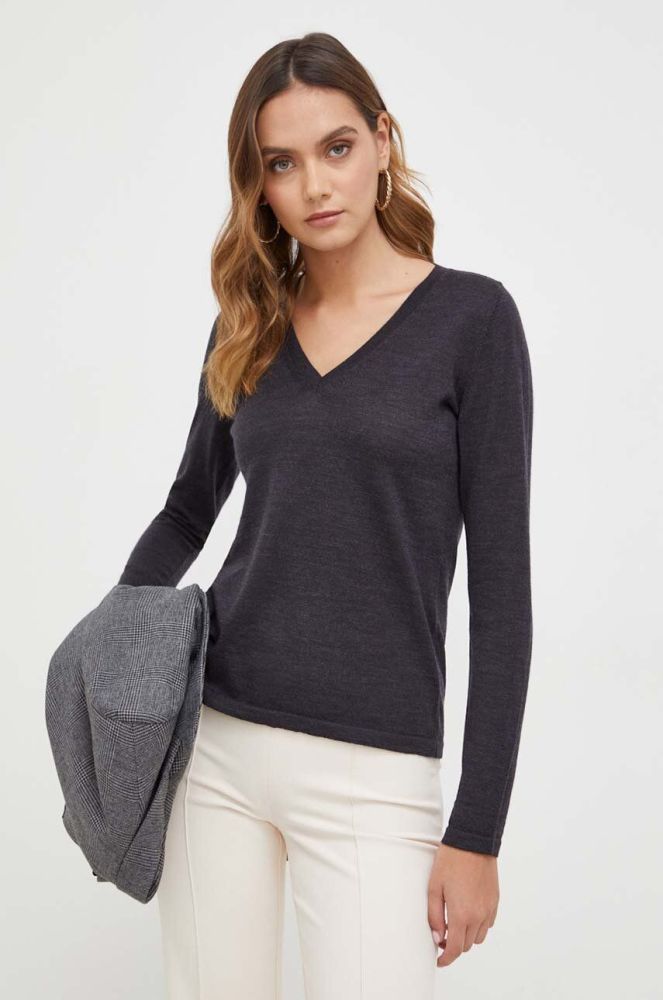 Вовняний светр Max Mara Leisure жіночий колір сірий легкий (3408183)