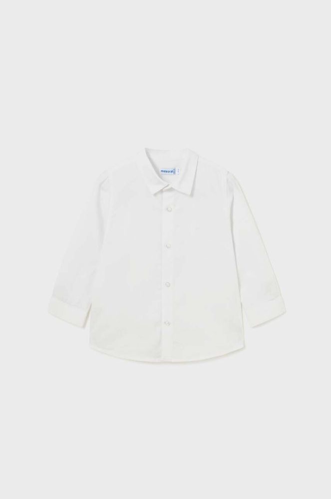 Бавовняна сорочка для немовля Mayoral колір білий (3429109)