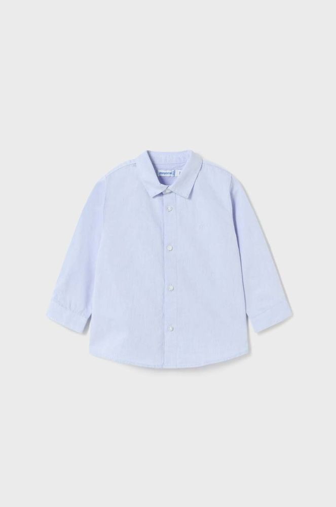 Бавовняна сорочка для немовля Mayoral колір блакитний (3429104)