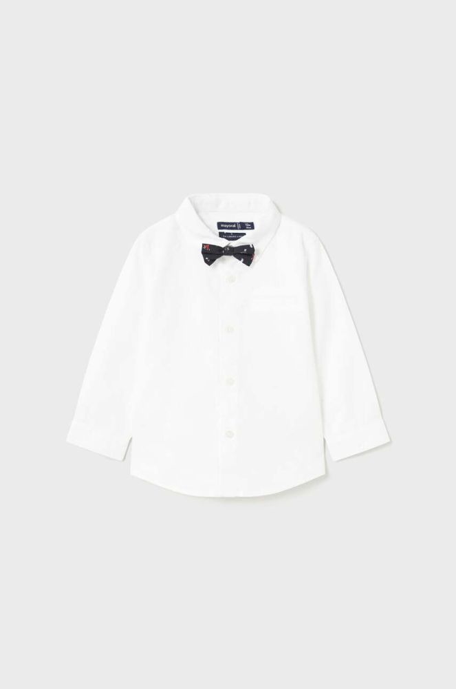 Бавовняна сорочка для немовля Mayoral колір білий (3429136)
