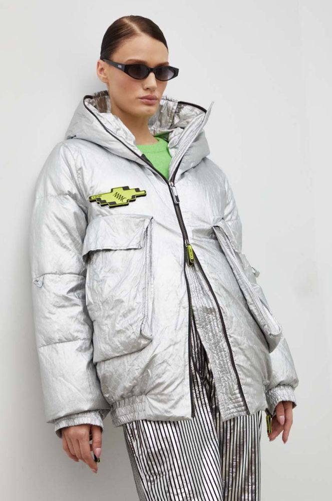 Пухова куртка MMC STUDIO жіноча колір срібний зимова oversize
