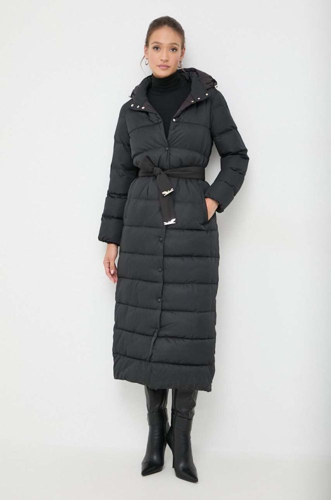 Куртка Patrizia Pepe жіноча колір чорний зимова (3625381)