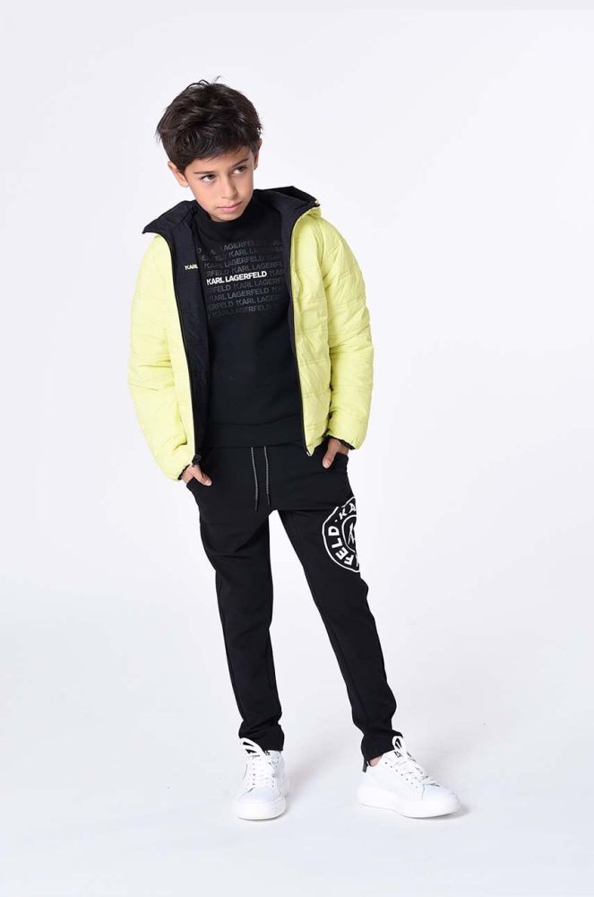 Дитяча двостороння куртка Karl Lagerfeld колір зелений (3559768)