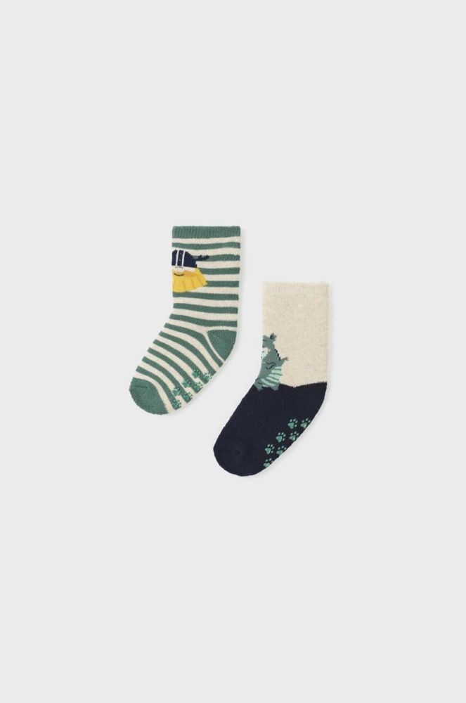 Шкарпетки для немовлят Mayoral 2-pack колір зелений