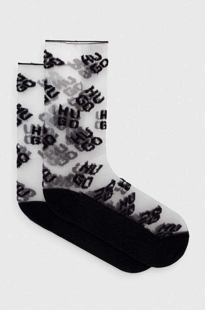 Шкарпетки HUGO жіночі колір чорний (3507355)