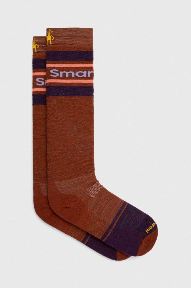 Шкарпетки для сноуборду Smartwool Targeted Cushion Logo OTC колір коричневий