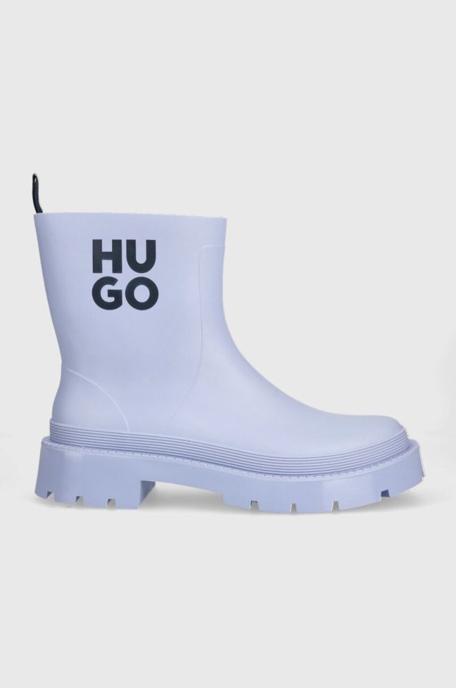 Гумові чоботи HUGO Jin жіночі колір фіолетовий 50498090
