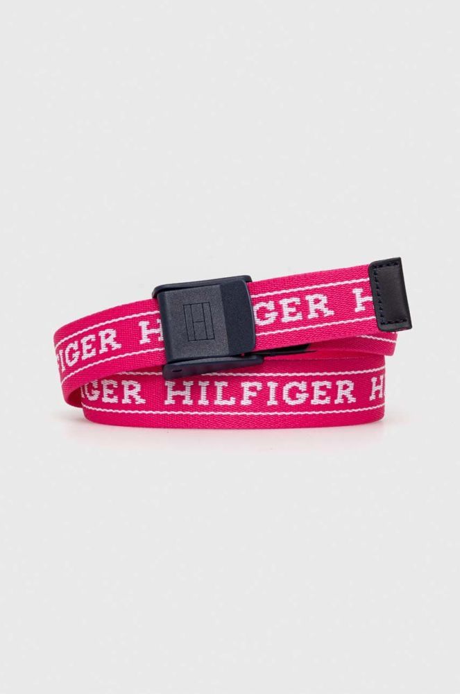 Дитячий ремінь Tommy Hilfiger колір рожевий